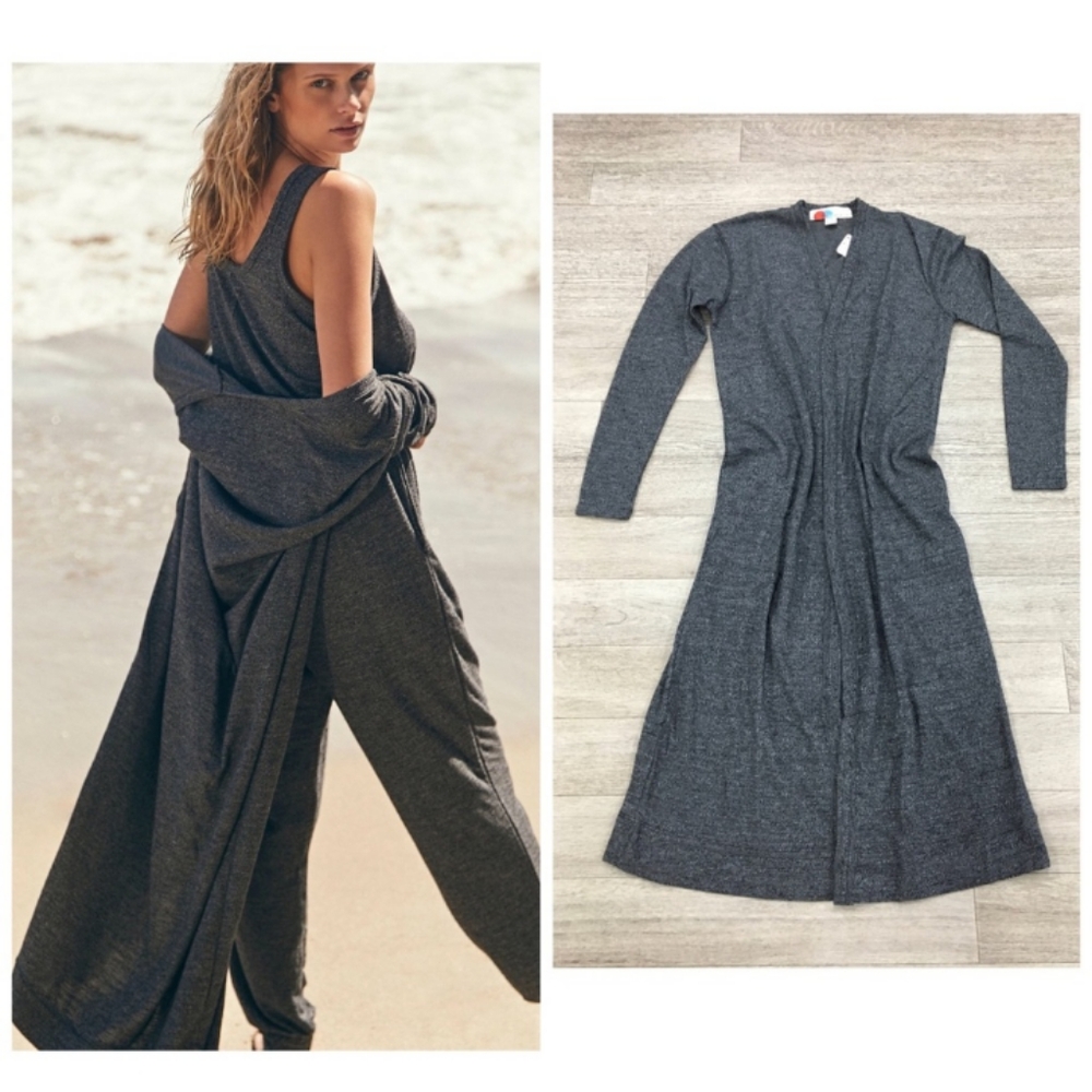 NWOT Free People FP Beach Bicoastal Cardigan in Charcoal Size Small - Picture 4 of 4
